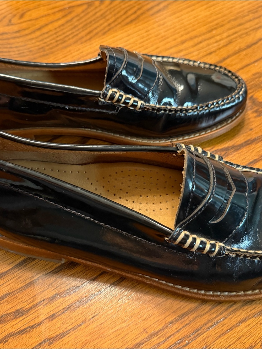 G.H. Bass & Co. Weejuns Black Patent Penny Loafers